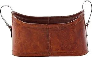Deco 79 Leather Handmade Box Style Single Slot Magazine Holder with Detail Stitching and Curved H... | Amazon (US)