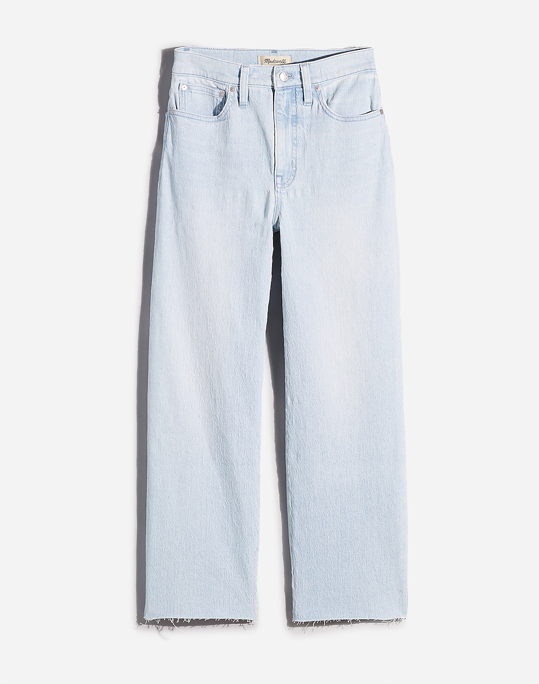 The Perfect Vintage Wide-Leg Crop Jean in Ward Wash: Raw-Hem Edition | Madewell