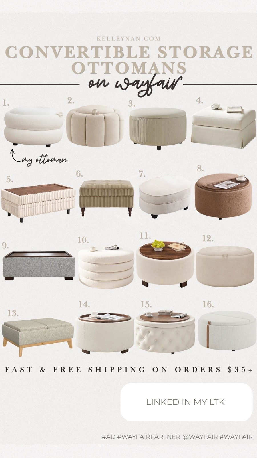 My favorite multipurpose storage ottomans from @wayfair! Lots of different shapes and dimensions, depending on the size of your space, but I love the size I was able to fit in my nook to accommodate my puzzles! All ship fast and free from Wayfair since they’re $35+ and several are Wayfair verified. #wayfair #ad #WayfairPartner @Wayfair

#LTKHome #LTKSaleAlert #LTKU