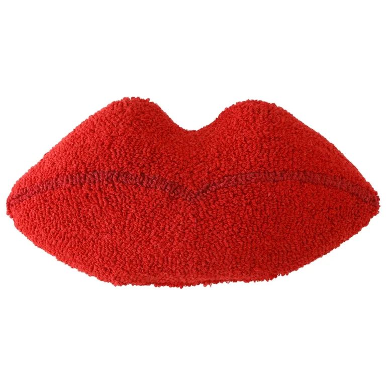 Mainstays 16" x 9" Lips Decorative Pillow, Brillant Red | Walmart (US)