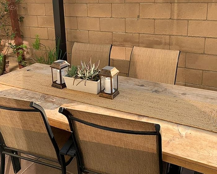 Lightnpro Reversible Jute Braided Table Runner – Eco-Friendly, Organic Farmhouse Burlap Runner ... | Amazon (US)