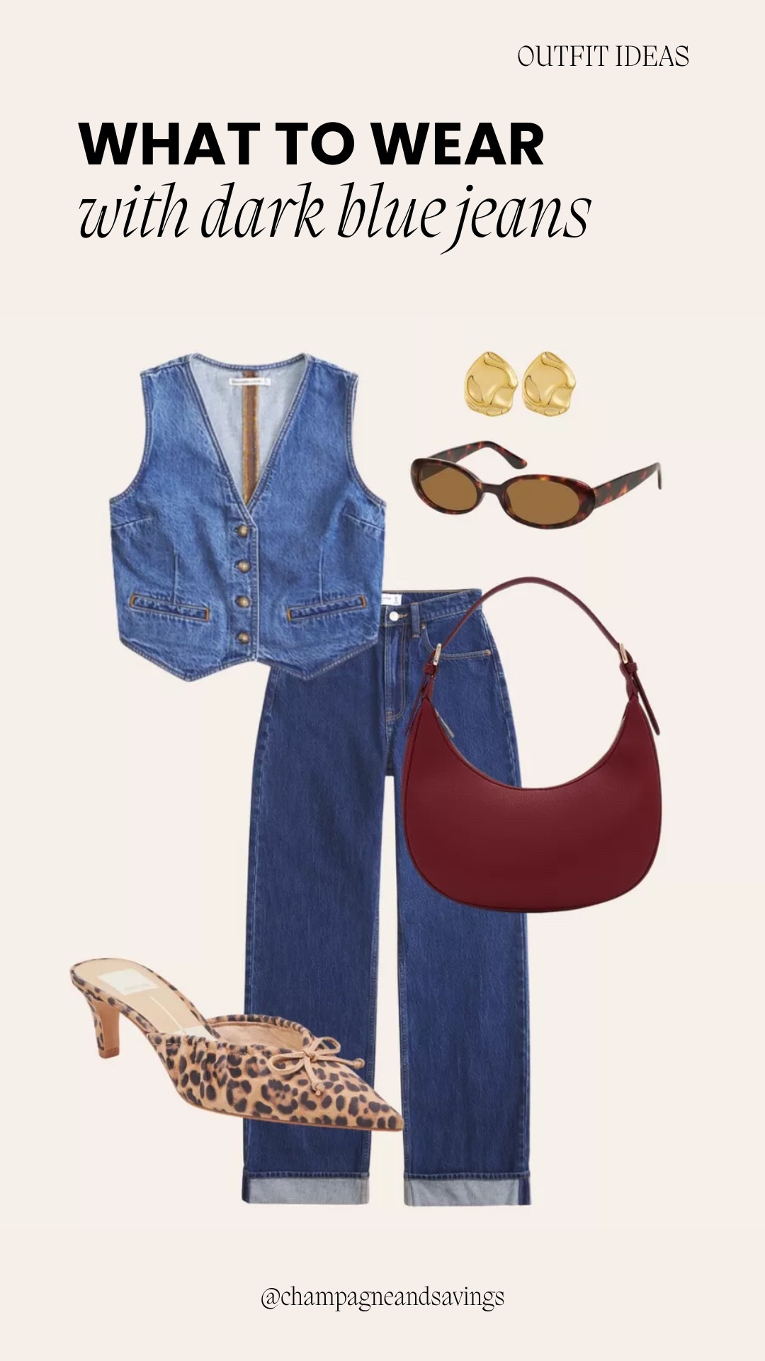 Dark blue jeans outfit

#LTKootd