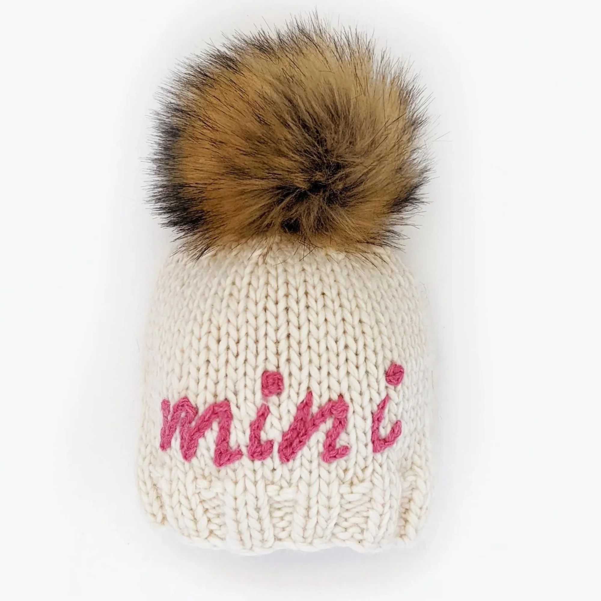 "Mini" Knit Beanie, Cerise Pink | SpearmintLOVE