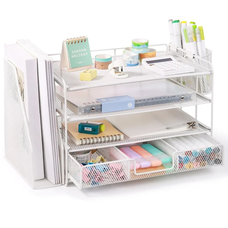 Livhil Desktop Organizer 4-Tier Desk Organizers Sets and Storage, File Organizers for Desk Drawer... | Walmart (US)