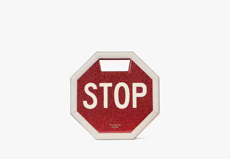 Detour Glitter Patent Leather 3d Stop Sign Crossbody | Kate Spade (US)