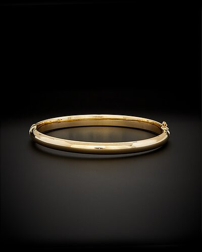 14K Italian Gold Bangle Bracelet | Rue La La