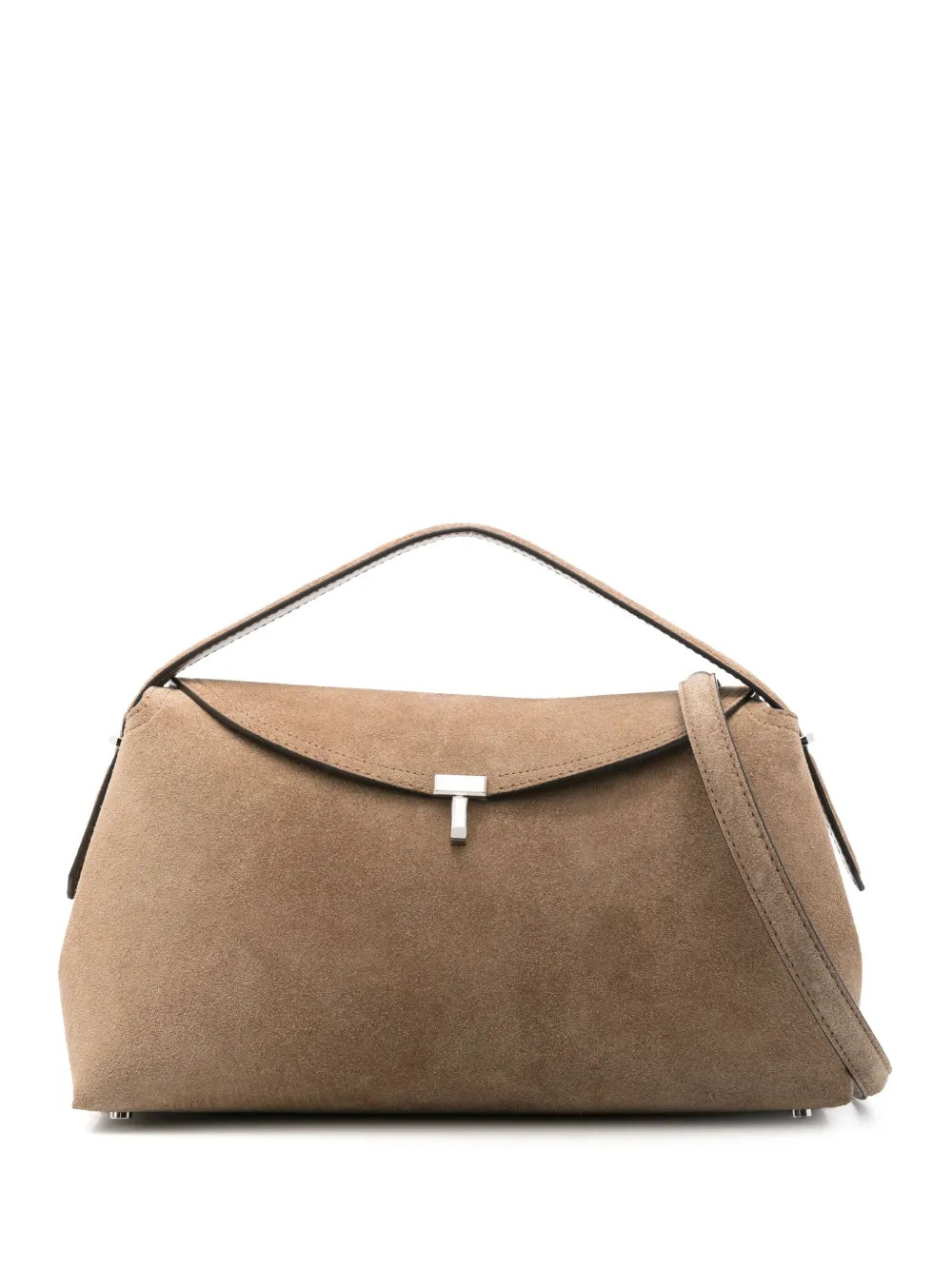 TOTEME T-Lock Suede Tote Bag | Brown | FARFETCH ES | Farfetch Global