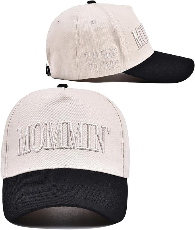 Women’s Mommin Trucker Hat – Vintage Two-Tone Ponytail Baseball Cap, Embroidered Adjustable H... | Amazon (US)