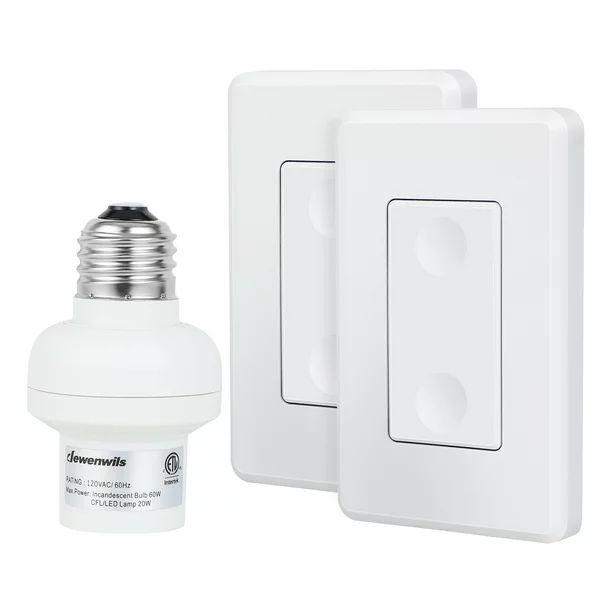 DEWENWILS Remote Control Lamp Light Bulb Socket E26 E27 , Wireless Light Switch for Pull Chain Li... | Walmart (US)