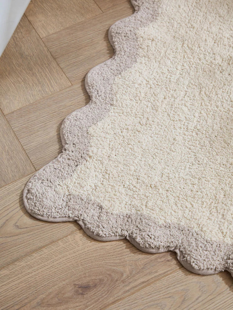 Buy Furn Natural Lil Scallop Edge Bath Mat from Next United Arab Emirates | Next UAE