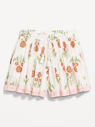 High-Waisted Poplin Pull-On Shorts | Old Navy (US)