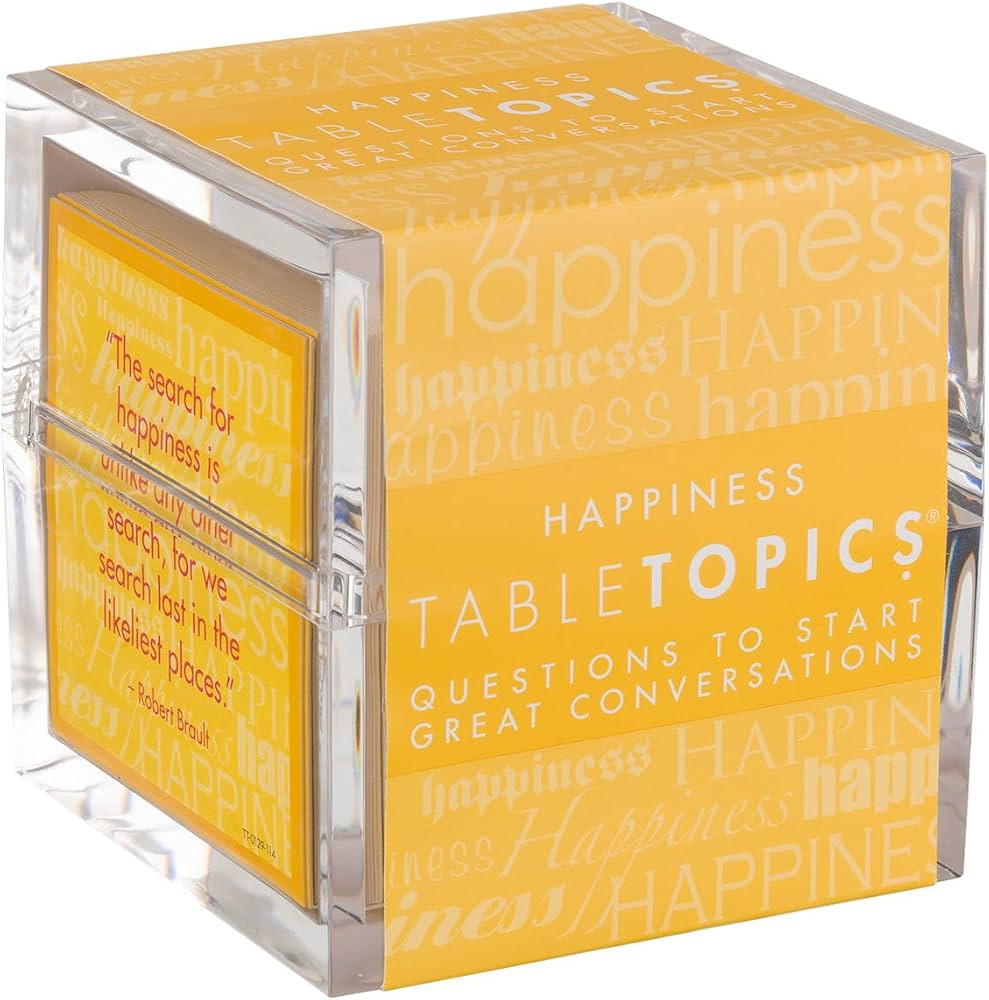 TableTopics Happiness - 135 Exciting Question Cards, Lift The Mood at Gatherings & parties | Amazon (US)