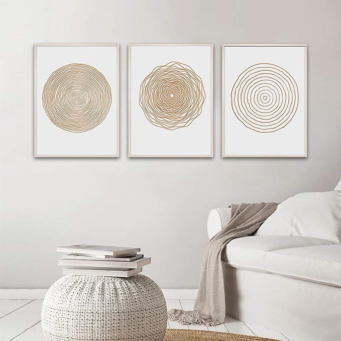 Mid Century Modern Wall Art - Boho Canvas Prints - Midcentury Modern Wall Art- Abstract Geometric... | Amazon (US)