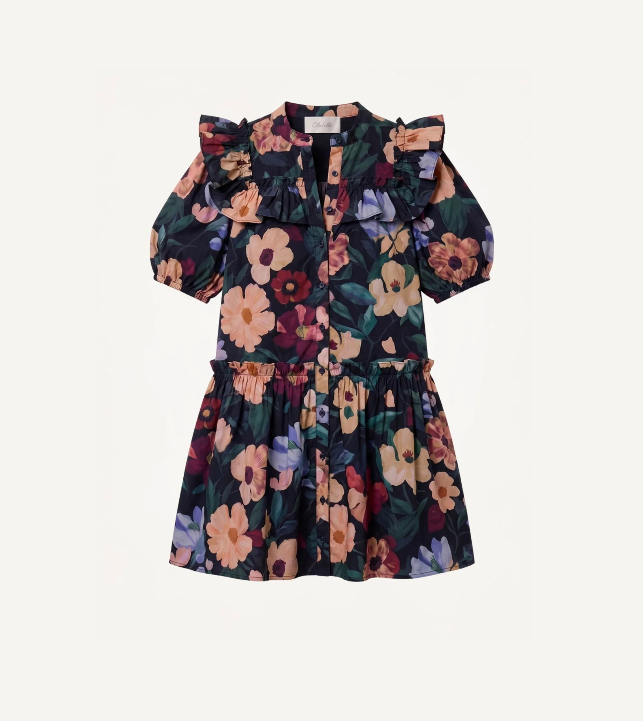 Tatiana Mini Dress | Black Andalusia XL | Cleobella