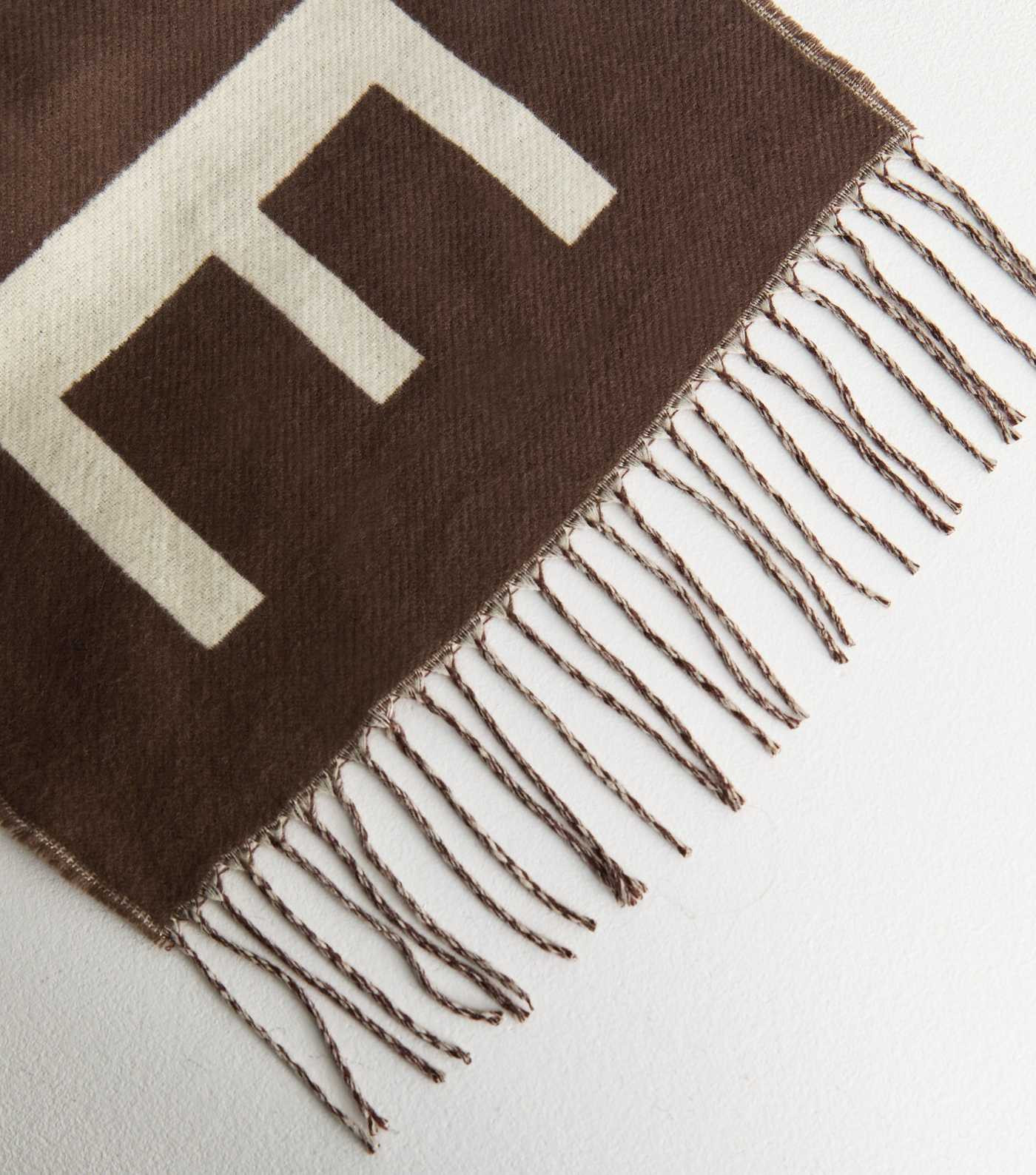 Brown Je T'aime Print Scarf | New Look | New Look (UK)