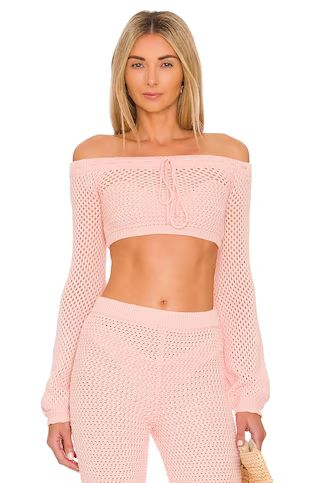 Tularosa Andy Off Shoulder Sweater in Mauve from Revolve.com | Revolve Clothing (Global)