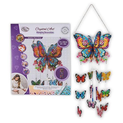 Craft Buddy Crystal Art Butterfly Wind Chime Kit | HSN