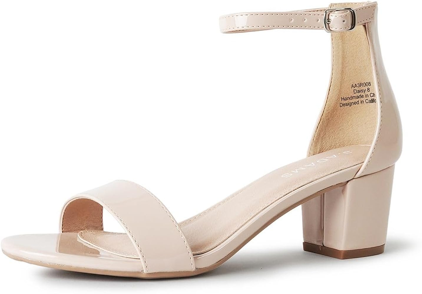 J. Adams Daisy Heeled Sandals For Women - Ankle Strap Low Block, Open Toe Dress Pumps, Chunky Hee... | Amazon (US)