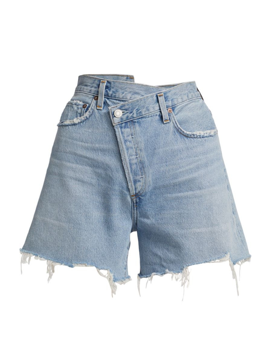 Criss-Cross Denim Shorts | Saks Fifth Avenue