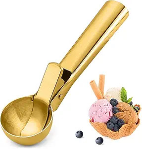 Ice Cream Scoop Stainless Steel Ice Cream Scooper with Trigger Metal Ice Cream Scoops, Perfect fo... | Amazon (US)