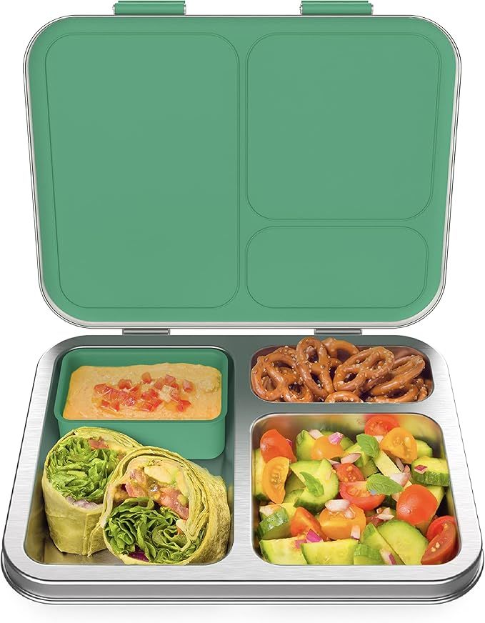 Bentgo® Kids Stainless Steel Leak-Resistant Lunch Box - Bento-Style Redesigned in 2022 w/Upgrade... | Amazon (US)