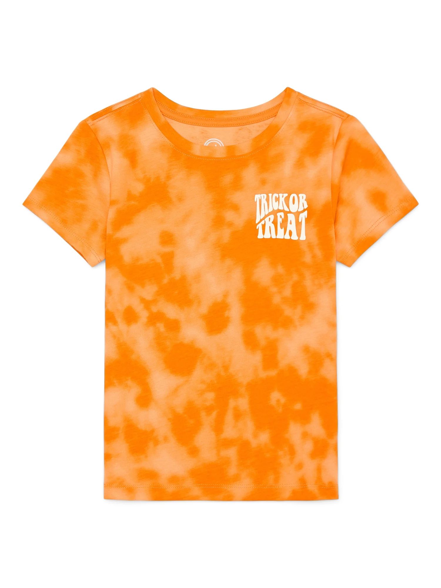 Wonder Nation Girls Halloween Graphic T-Shirt with Short Sleeves, Sizes 4-18 | Walmart (US)