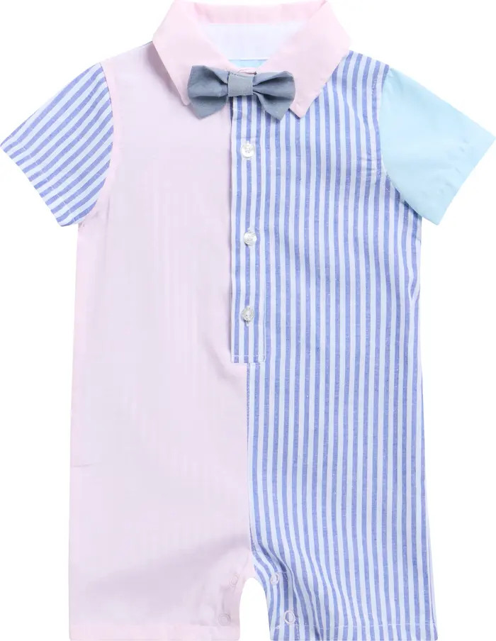 Andy & Evan Colorblock Romper & Bow Tie Set | Nordstromrack | Nordstrom Rack