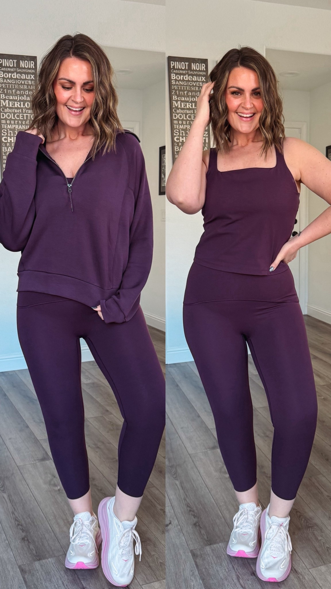 Spanx matching set, XL in all (sized up 1 from my usual Large)
The perfect active wear / workout outfit!
Hokas size 10 wide (my 4th pair - the best!)

New Year’s resolution, hot mom walk, hot girl walk, athletic set, workout wear 

#LTKfitnessgoals #LTKMidsize #LTKActive