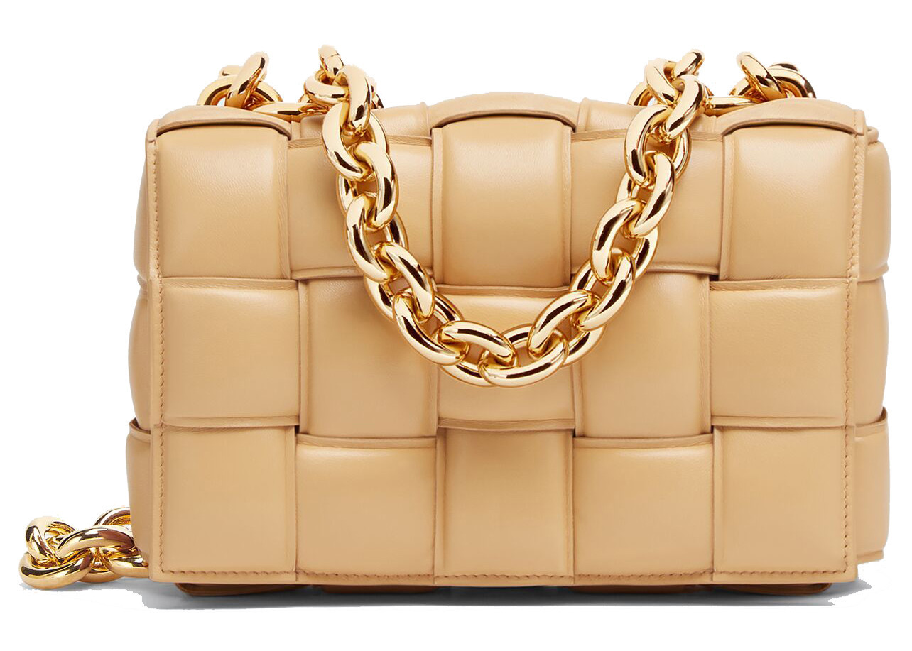 Women's Bottega Veneta Chain Cassette Crossbody Bag in Almond | StockX