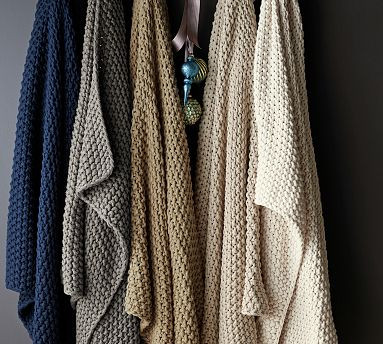 Bayside Seed Stitch Throw | Pottery Barn (US)