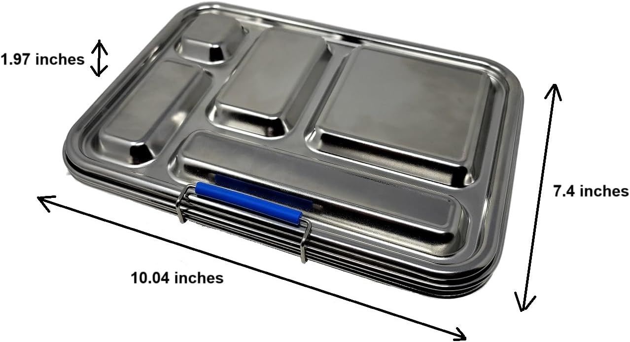 Flatbush Goods Leak Resistant Stainless Steel Bento Lunchbox with Silicone Seal, 2 Dipping Contai... | Amazon (US)
