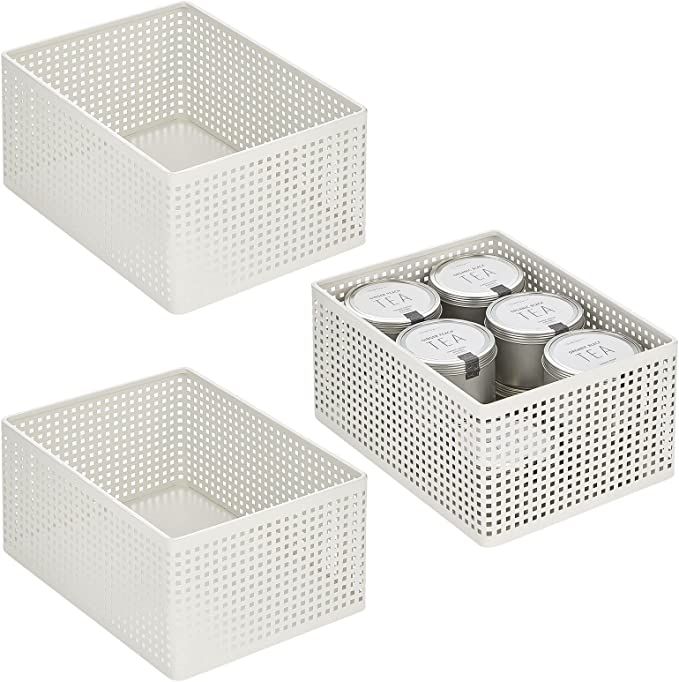 Nate Home by Nate Berkus Perforated Metal Bin | Essential for Kitchen Cabinet or Pantry Organizat... | Amazon (US)
