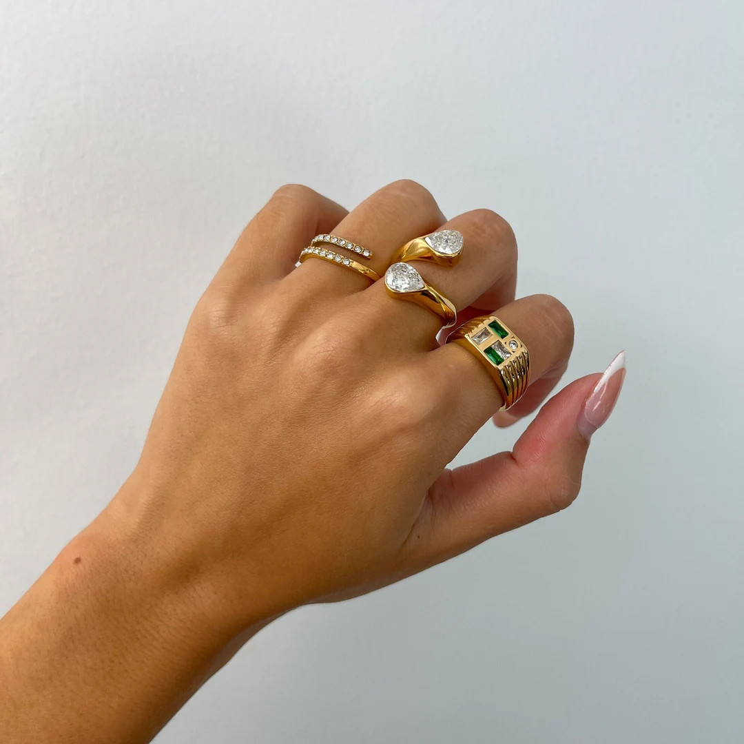 Adjustable ring gold, gold ring statement rings, wrap ring, open ring, minimalist gold adjustable... | Etsy (US)