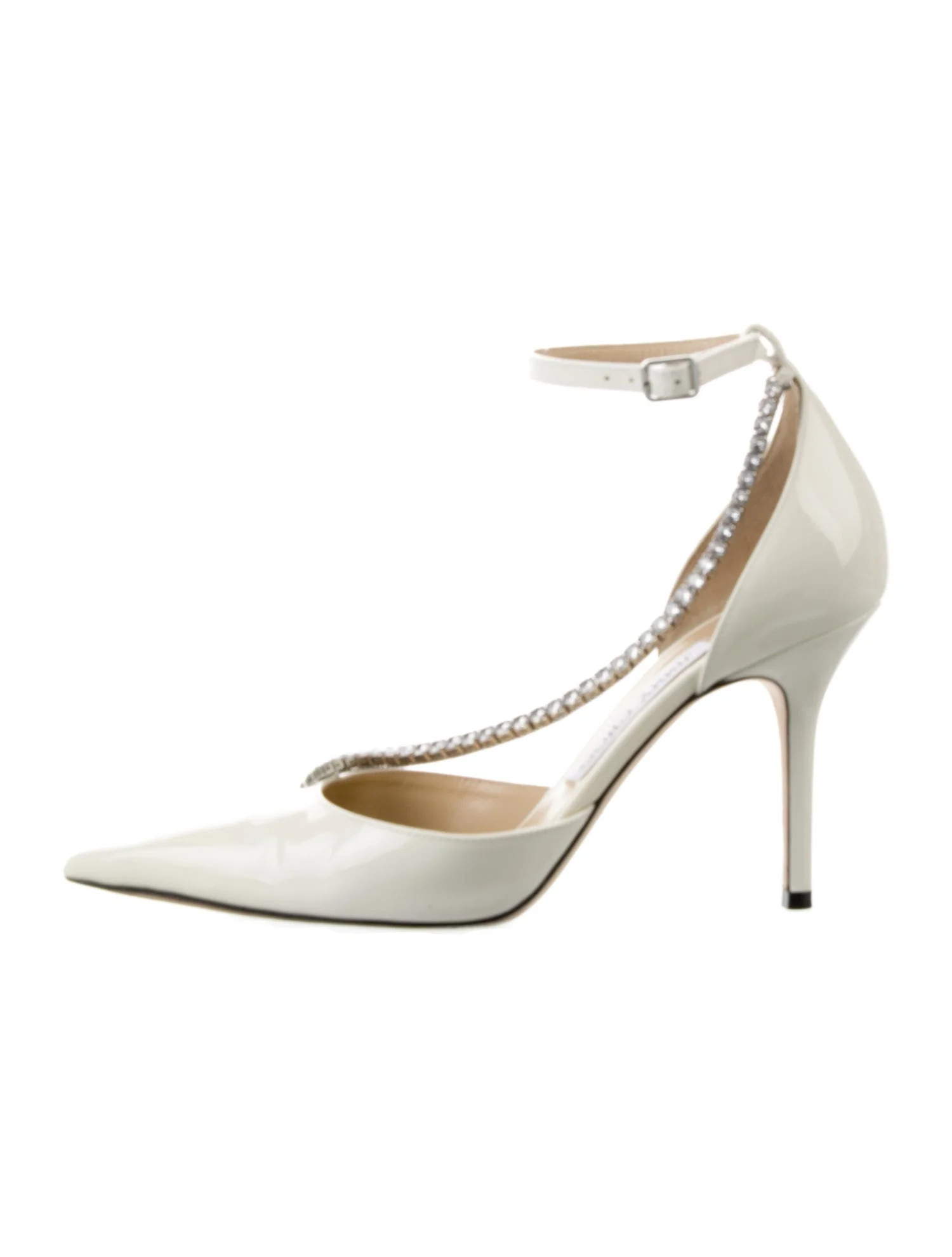 Patent Leather Crystal Embellishments D'Orsay Pumps | The RealReal