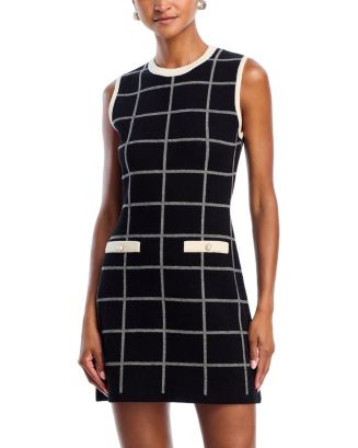 FRENCH CONNECTION Check Sleeveless Round Neck Dress  | Bloomingdale's Women | Bloomingdale's (US)