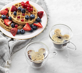 JoyJolt Set of (2) 5.4-oz Disney Mickey 3D Espresso Cups | QVC