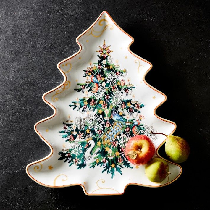 'Twas the Night Before Christmas Figural Tree Platter | Williams-Sonoma