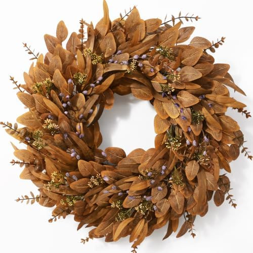 26" Fall Wreath, Artificial Eucalyptus Wreath for Front Door | Fall Autumn Door Wreath for Porch ... | Amazon (US)