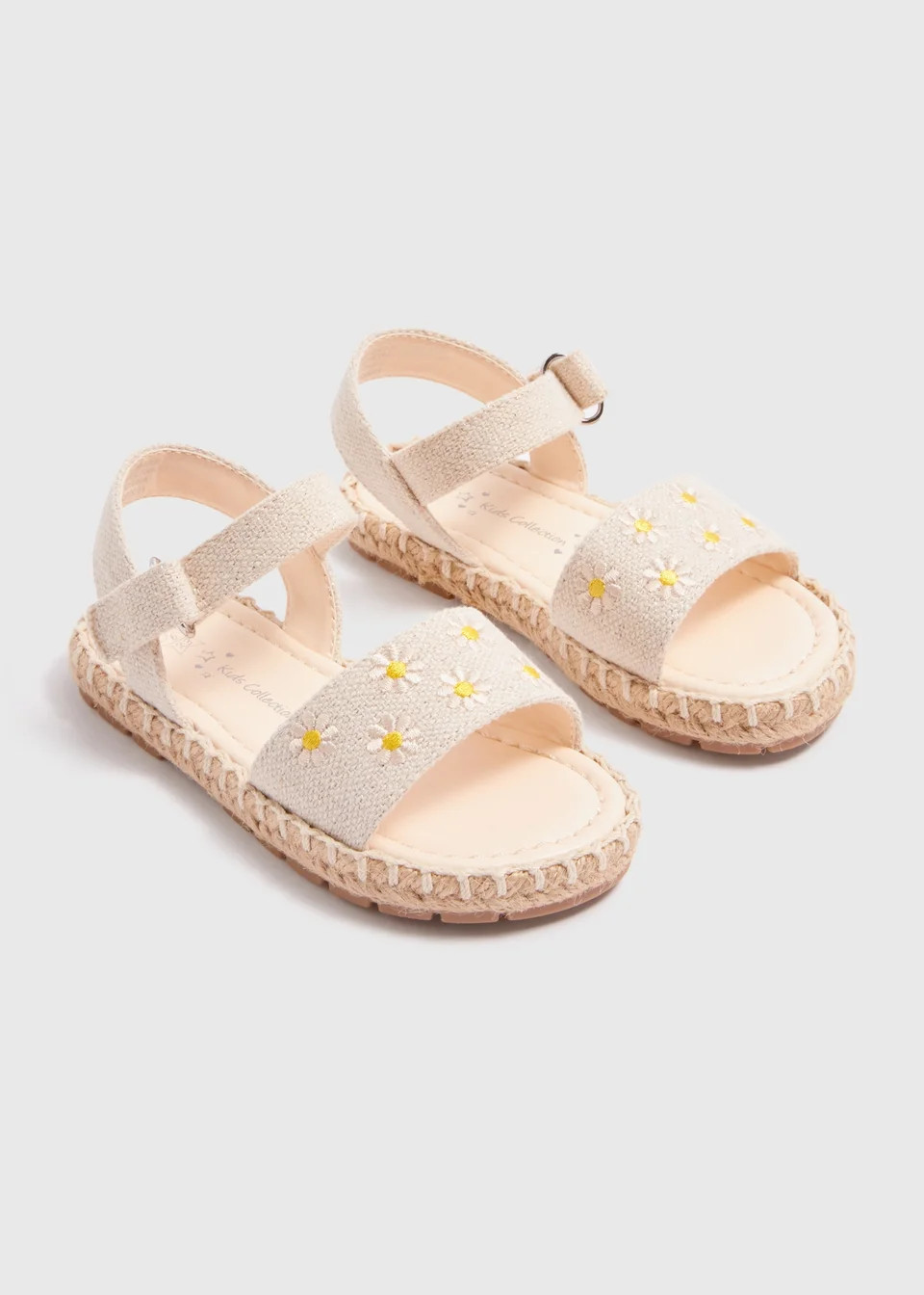 Girls Cream Daisy Espadrille Sandals (Younger 4-12) | Matalan (UK)