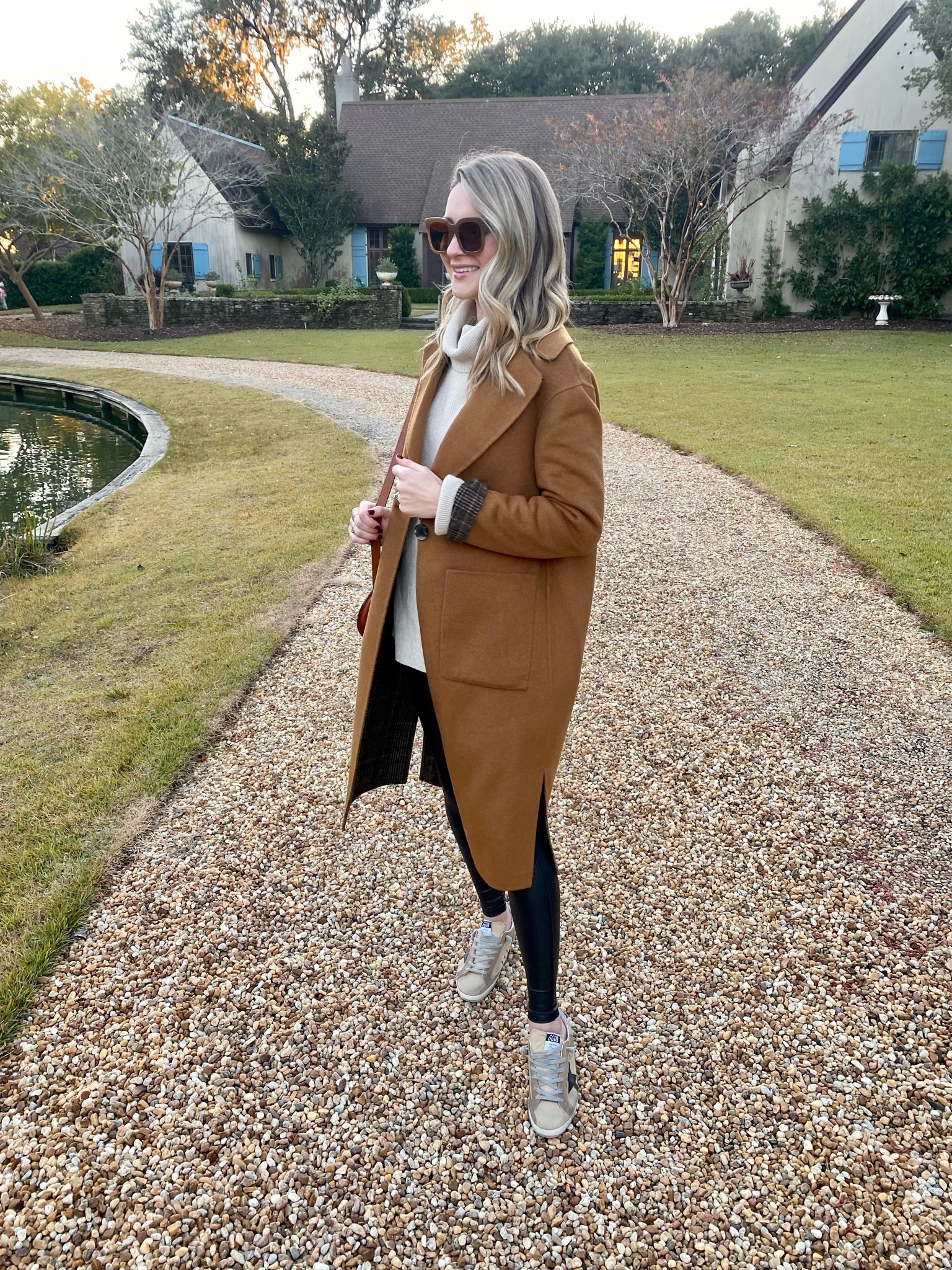 Winter coat weather has arrived in Charleston. Love this cognac colored one! It goes with everything and can be dressed up and down.

Holiday outfits, winter outfits, winter coat, holiday look. Winter travel look

#LTKCyberWeek #LTKSeasonal