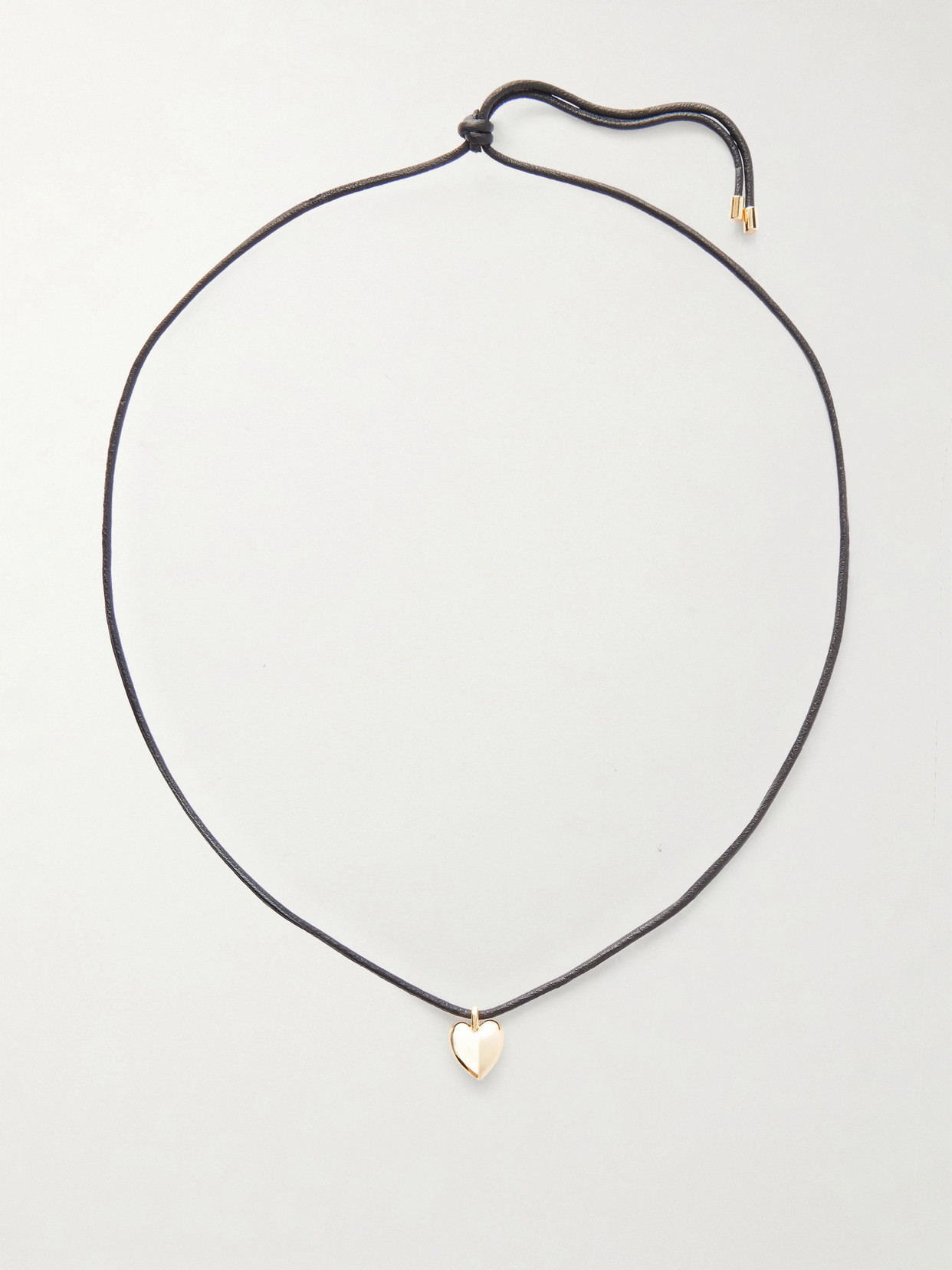 Jennifer Fisher - Puffy Heart Gold-plated And Leather Choker - One size | NET-A-PORTER (US)