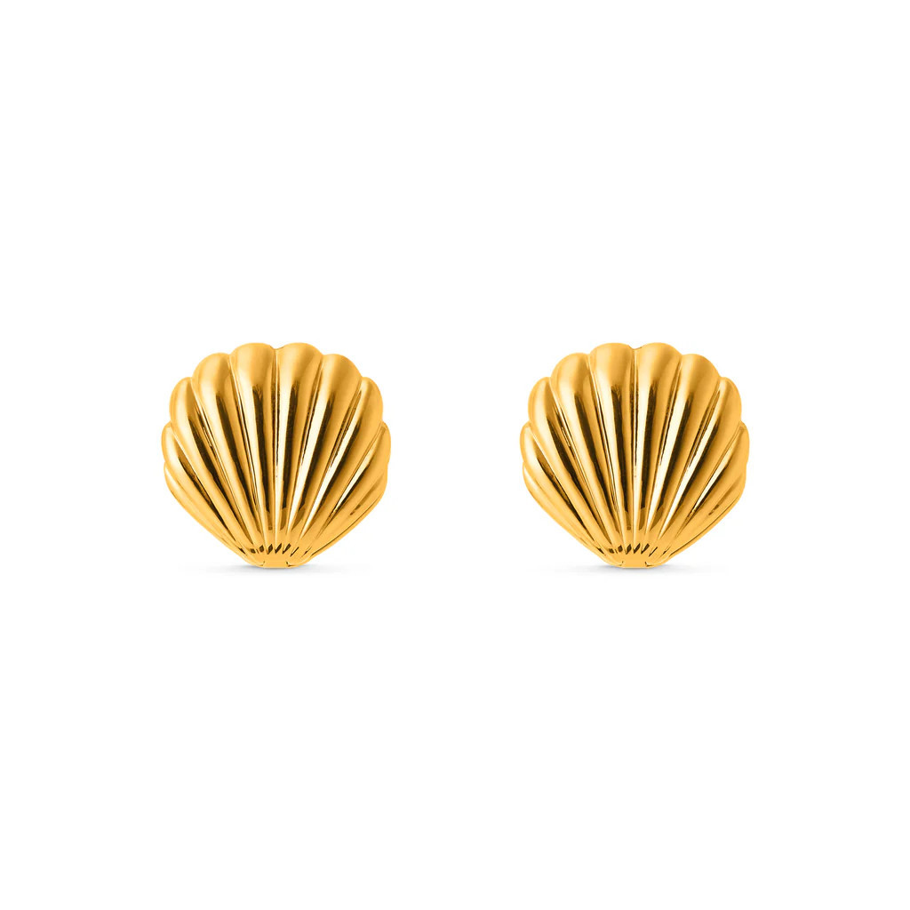 Statement Domed Shell Earrings | Orelia