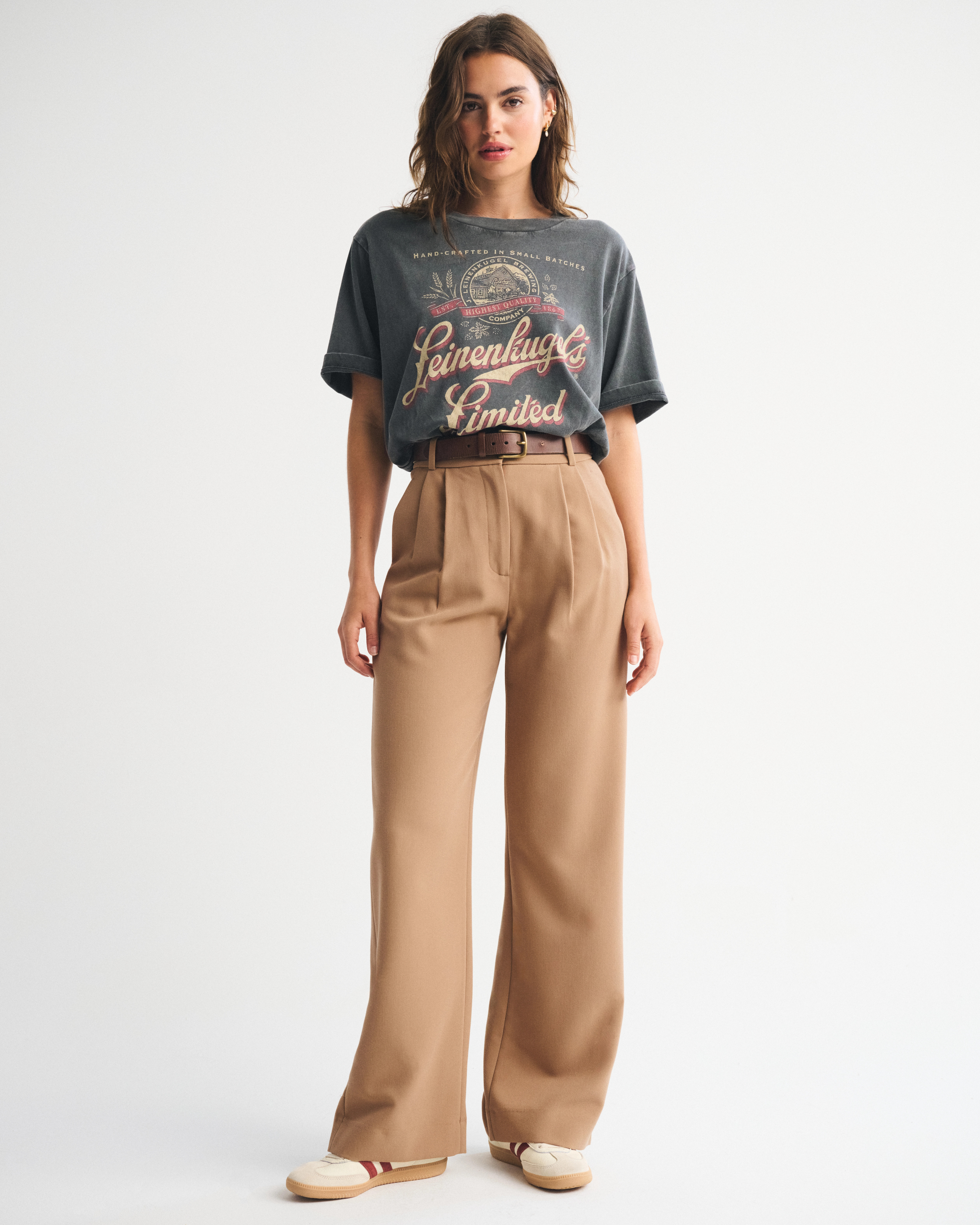 A&F Sloane Tailored Wide Leg Pant | Abercrombie & Fitch (US)