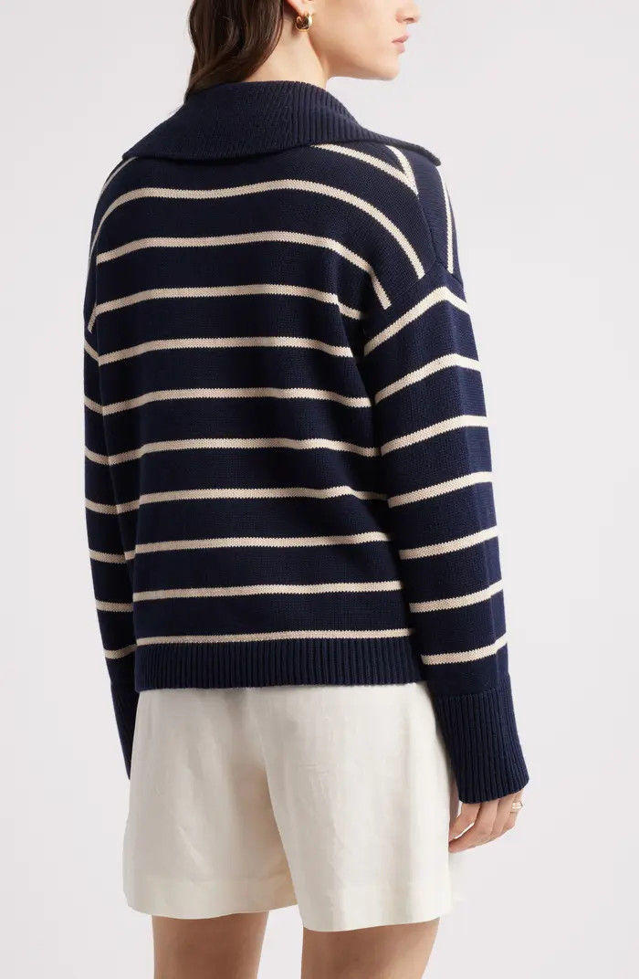 Stripe Cotton & Cashmere Sweater | Nordstrom