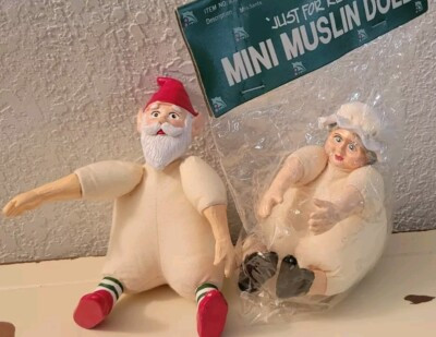 Mini Muslin Santa Elf Doll and Mrs. Santa Just For Keeps Crafts Christmas  Vtg. | eBay | eBay US