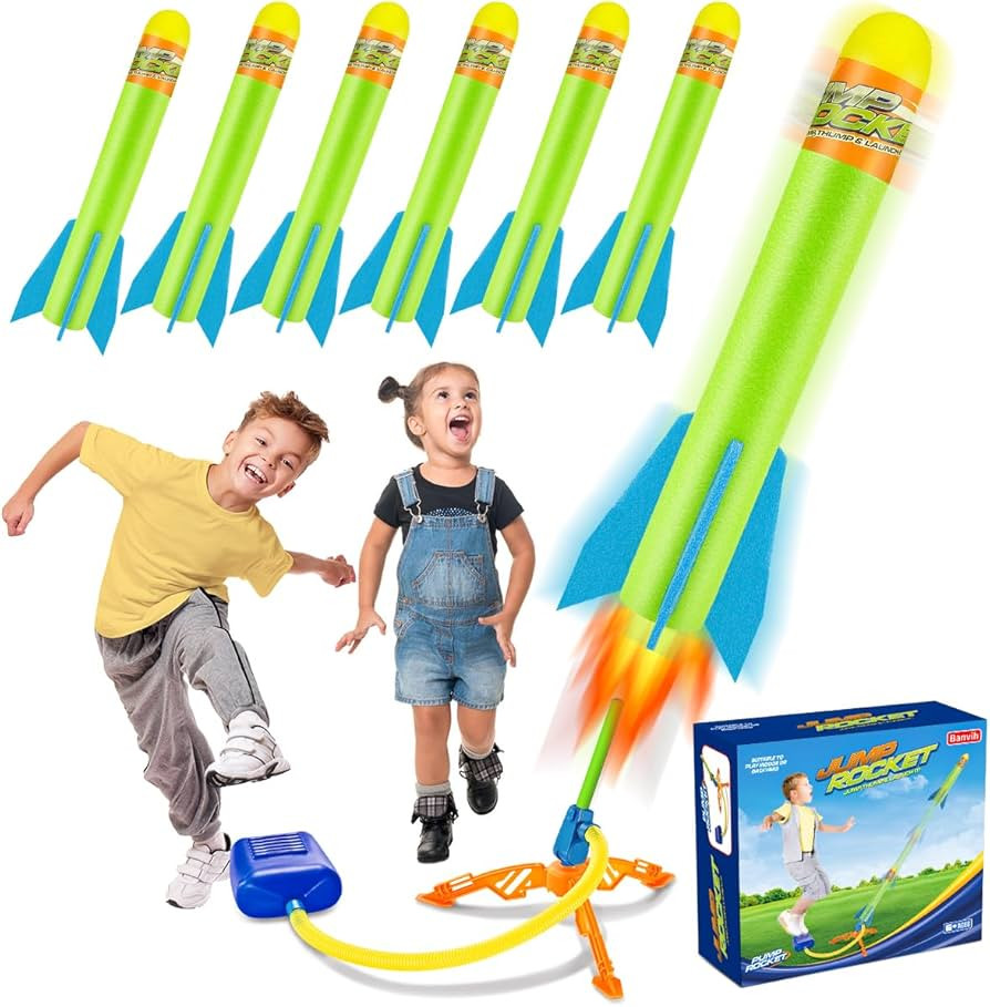 Banvih Rocket Launcher for Kids, Outdoor Toys Games, Easter Basket Stuffers, with Stomp Launch Pa... | Amazon (US)