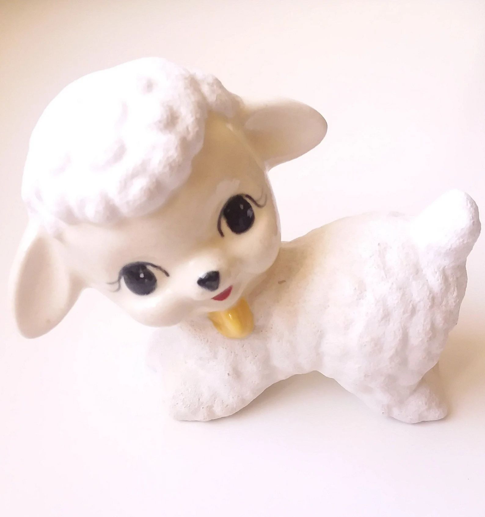 Read the full title
    Rare Vintage Kitsch Style Ceramic White Woolly Lamb Sheep Sitting  Figuri... | Etsy (US)