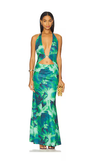 Halston Maxi Dress in Calista | Revolve Clothing (Global)