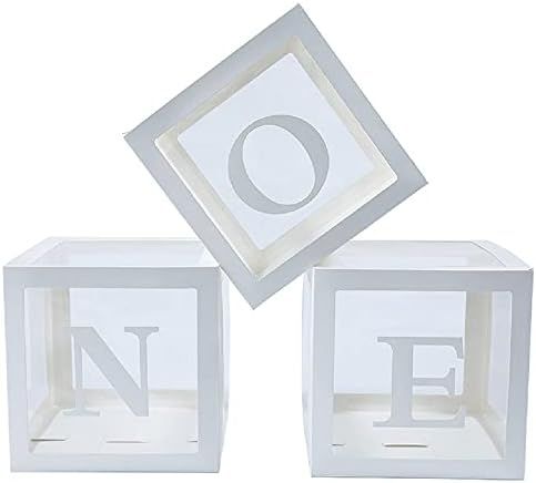 1st Birthday Balloon Boxes for Baby Party Decorations with ONE Letter for Boy&Girl Baby Bridal Sh... | Amazon (US)