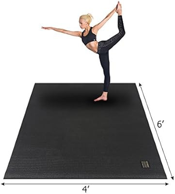 Gxmmat Large Yoga Mat 72"x 48"(6'x4') x 7mm for Pilates Stretching Home Gym Workout, Extra Thick ... | Amazon (US)